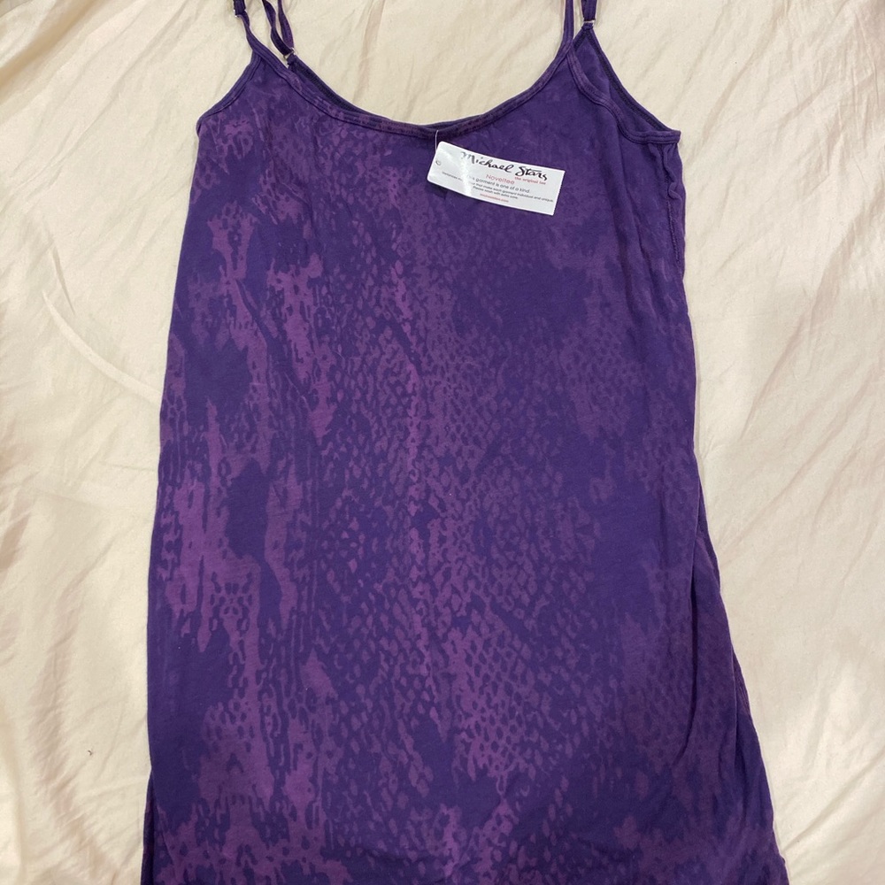 Purple patterned tank top